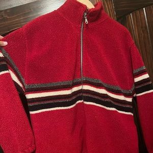 Red vintage quarter zip